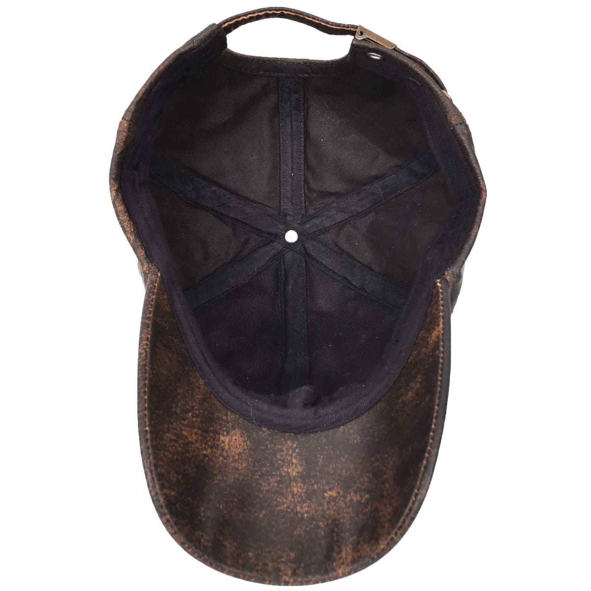 Classic Leather Baseball Cap Antique Brown - genuine leather baseball cap in antique brown with polyester lining