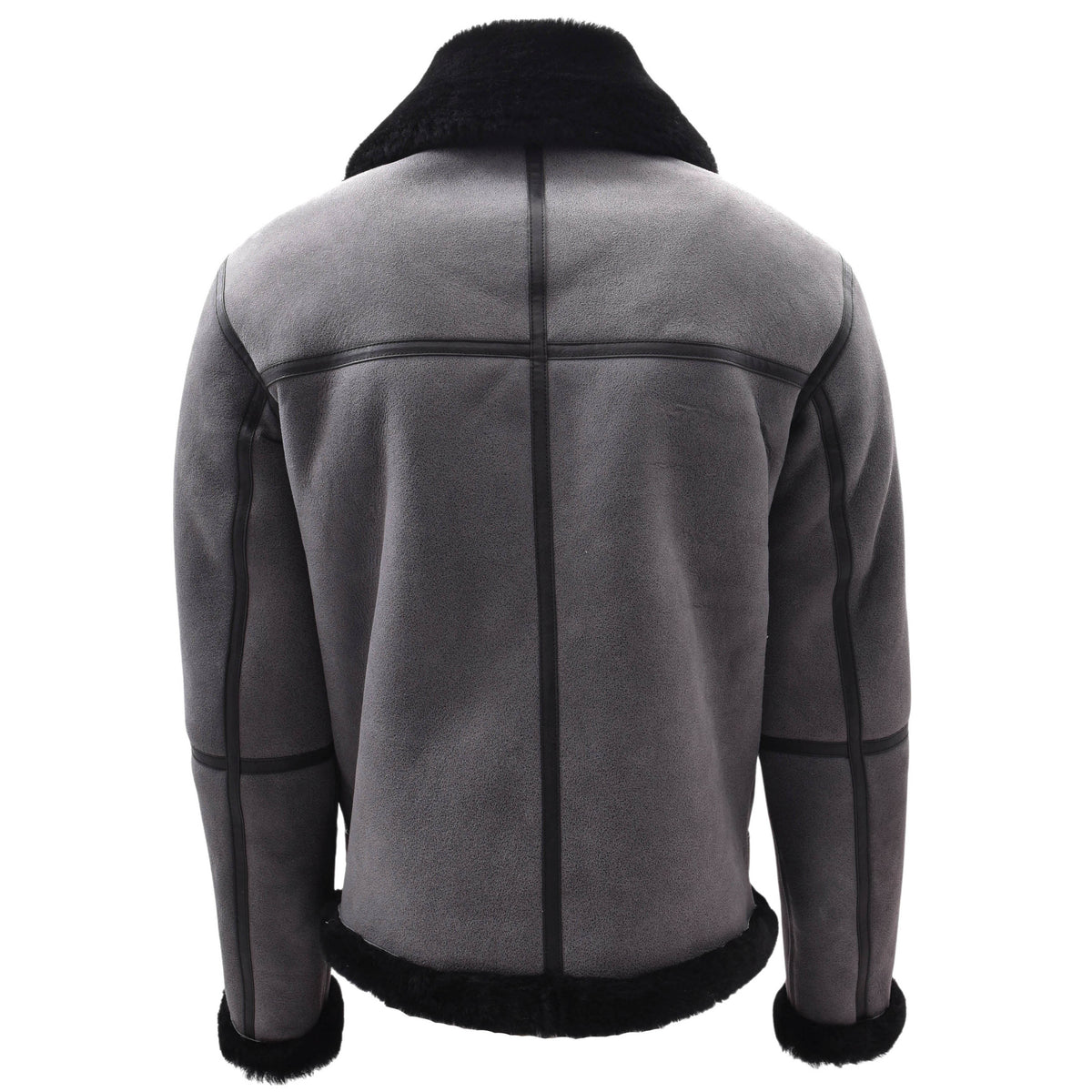 Original RAF Flying Sheepskin Jacket Tyler Grey Black Shearling - genuine sheepskin jacket with two outer pockets