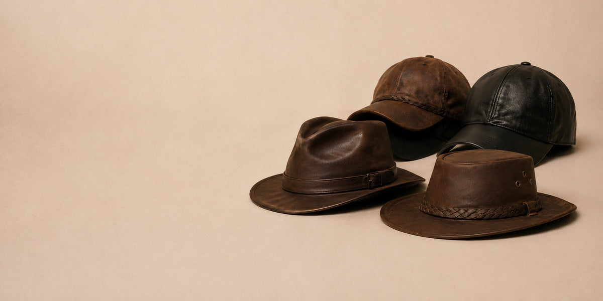 Leather Hats & Caps | Genuine Leather Headwear Online
