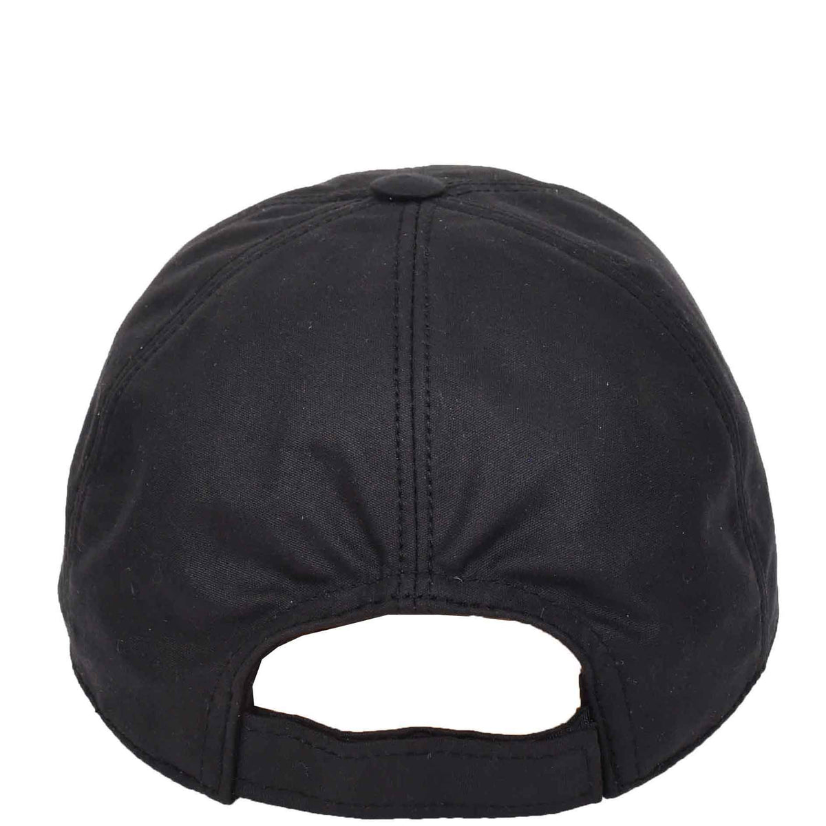 Classic Hat Leather Canvas Baseball Cap Black - genuine leather baseball cap in black with 2.5" brim/ bill length