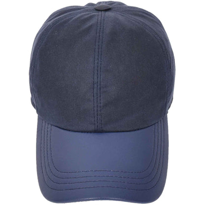 Classic Hat Leather Canvas Baseball Cap Blue - genuine leather baseball cap in blue with polyester lining