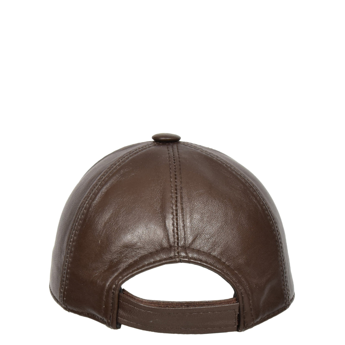 Classic Leather Baseball Cap Brown - genuine leather baseball cap in brown with polyester lining