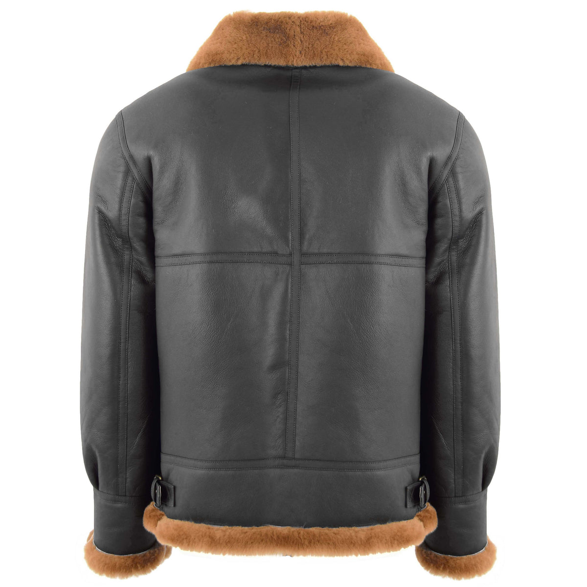 Men's Classic B3 Original Sheepskin Jacket Brown Ginger - genuine sheepskin jacket in brown ginger with b3