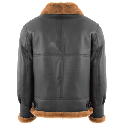 Men's Classic B3 Original Sheepskin Jacket Brown Ginger - genuine sheepskin jacket in brown ginger with b3