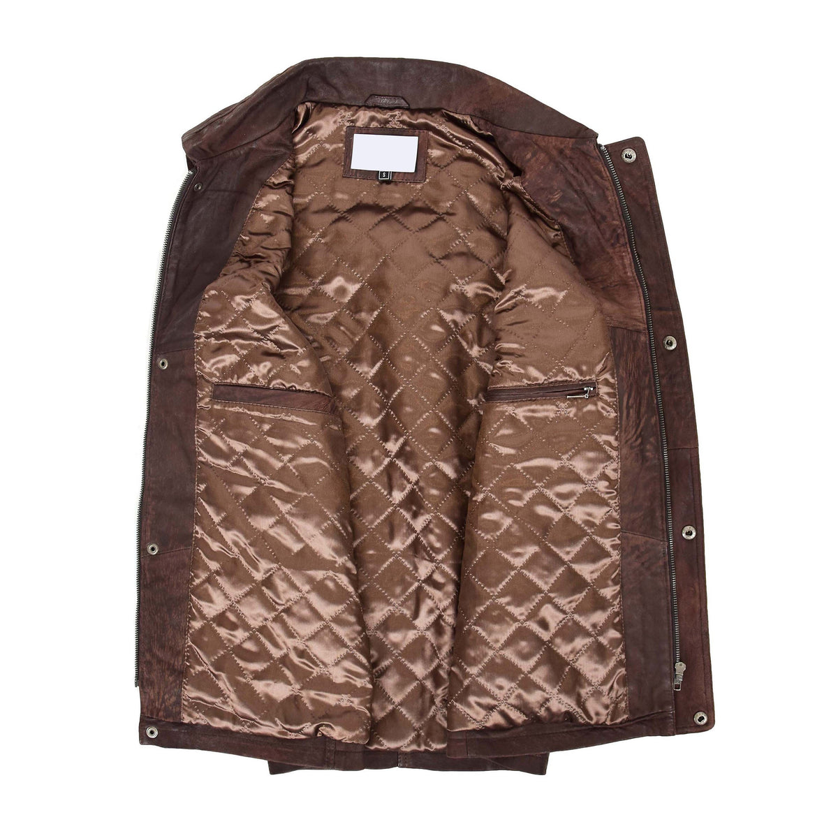 Mens Leather Multi Purpose Gilet Roger Brown - genuine leather vest in brown with five outer pockets
