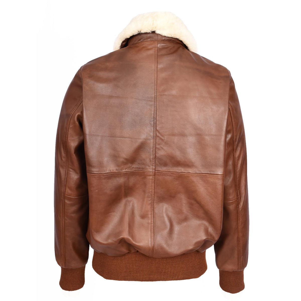 Mens Premium Leather Aviator Bomber Jacket Detachable Collar G-1 Pilot Style Luca Tan - genuine sheepskin jacket in tan with aviator