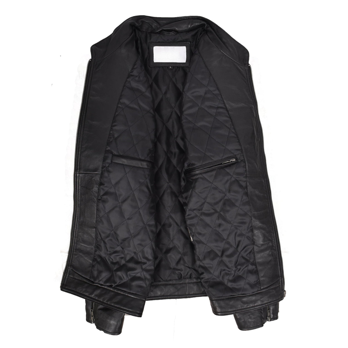 Mens Real Leather Biker Style Jacket Cafe Racer Multi Stripes Boxer Black - genuine leather jacket in black with biker