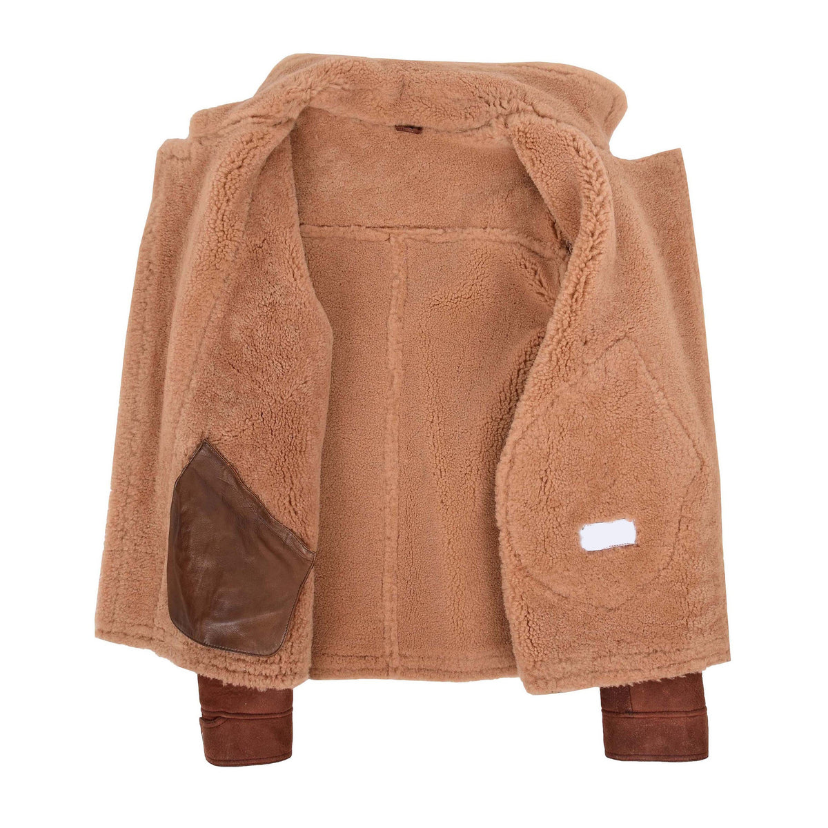 Mens Sheepskin Aviator Jacket Cross Zip Biker Style Dustin Brown Ginger - genuine sheepskin jacket in brown ginger with three outer pockets