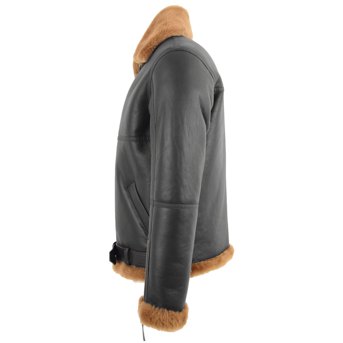 Original RAF Flying Sheepskin Jacket Tyler Brown Ginger - genuine sheepskin jacket in brown ginger with two outer pockets