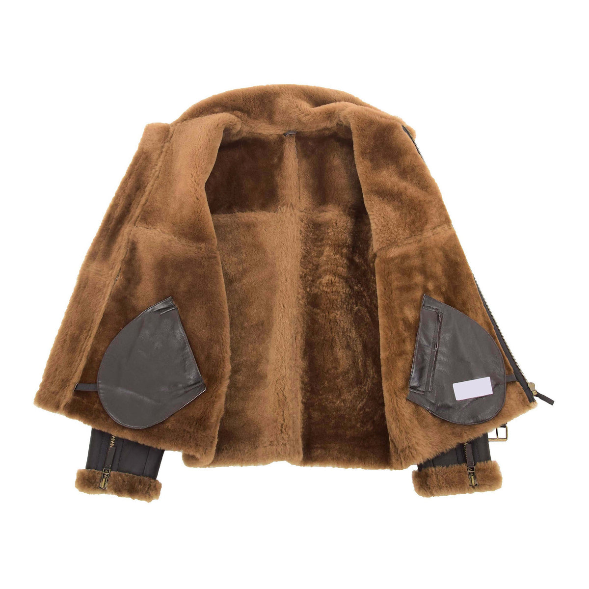 Original RAF Flying Sheepskin Jacket Tyler Brown Ginger - genuine sheepskin jacket in brown ginger with two outer pockets