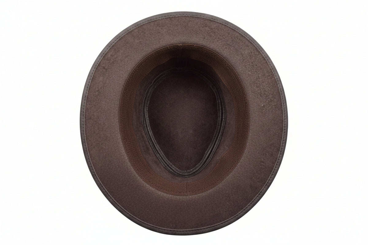 Real Leather Trilby Hat Soft Lightweight Brown - genuine leather trilby hat in brown