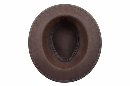 Real Leather Trilby Hat Soft Lightweight Brown - genuine leather trilby hat in brown