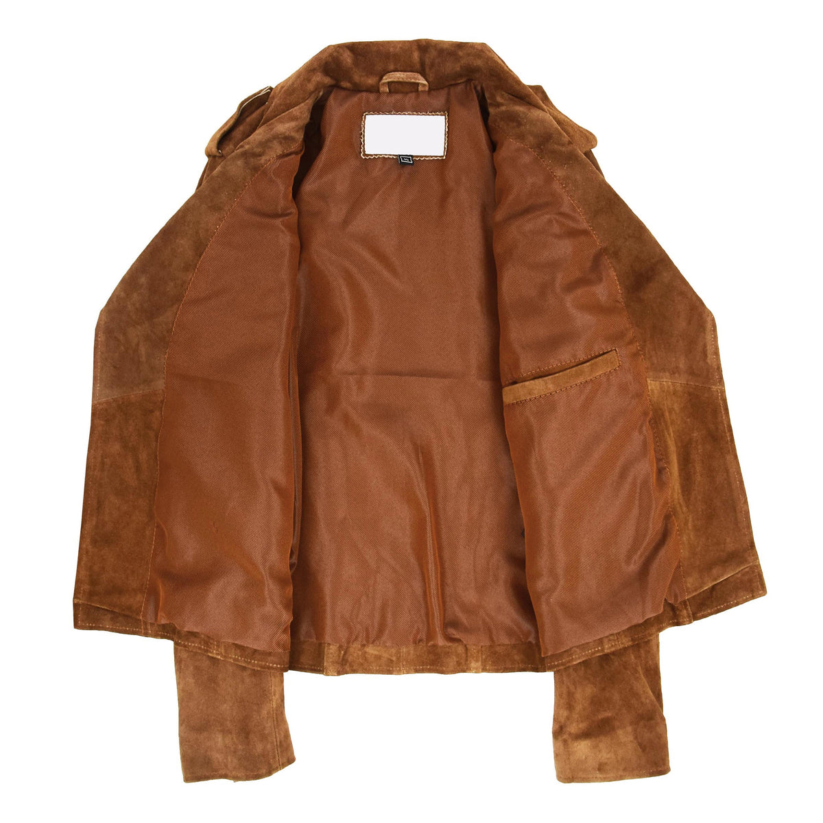 Womens Suede Biker Style Zip Jacket Skylar Tan - genuine suede jacket in tan with four outer pockets
