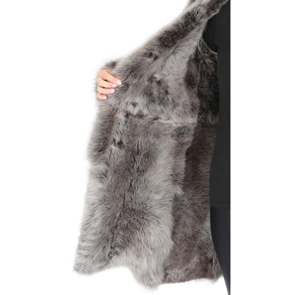 Womens 3/4 Length Toscana Shearling Luxury Coat Brown Brissa - genuine shearling coat in brown brissa with none outer pockets