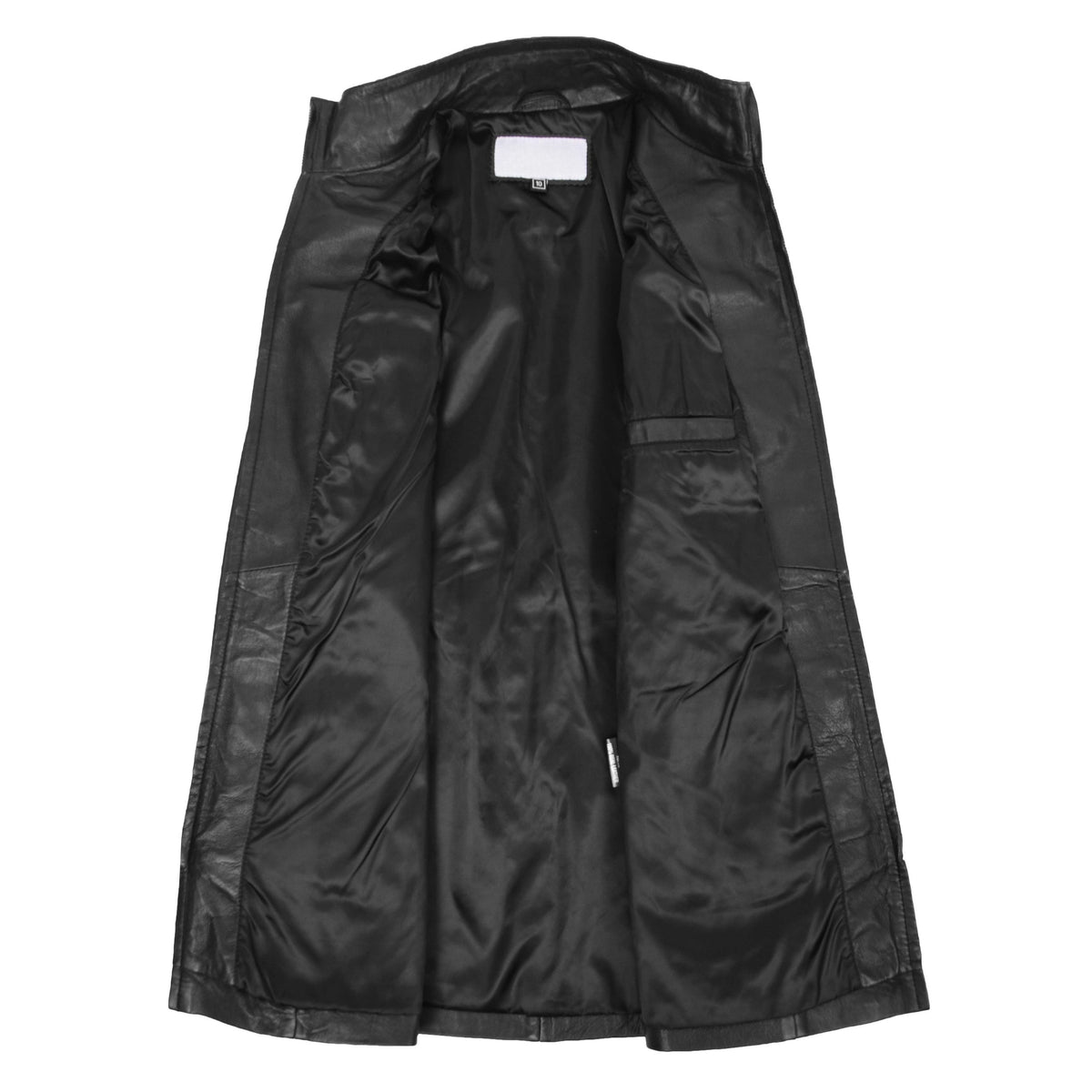 Womens Leather Dual Zip Fastening Jacket Kendall Black - genuine leather jacket in black with zip fastening