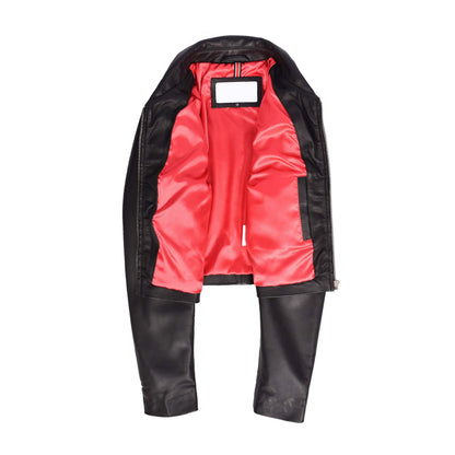 Womens Real Leather Cropped Bustier Bolero Jacket Cleo Black - genuine leather jacket in black with cropped