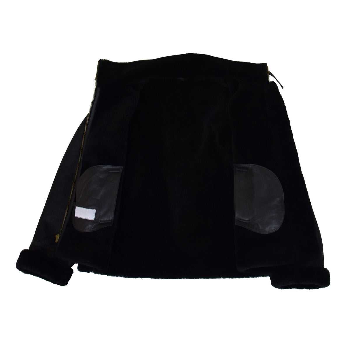 Womens Sheepskin B3 Detachable Hoodie Jacket Naomi Black - genuine sheepskin jacket in black with b3